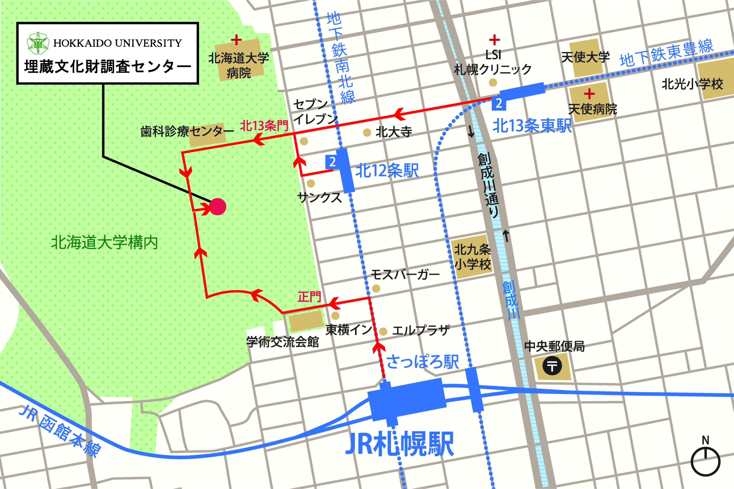 調査センターへのアクセスマップ