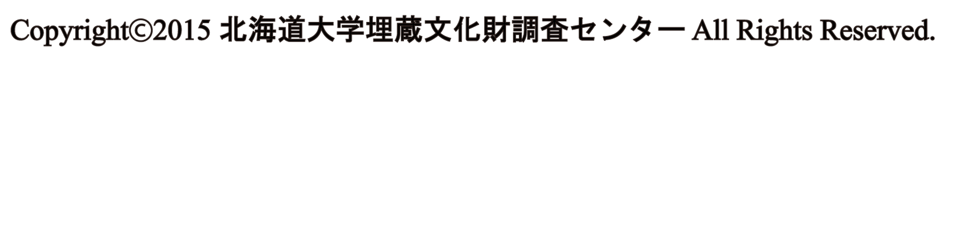 Copyright c 2015 北海道大学埋蔵文化財調査センター  All Rights Reserved.